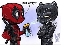 the deadpool and dead cat are talking to each other