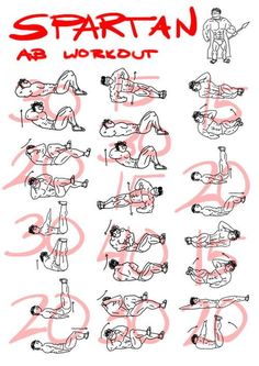 an exercise poster with the instructions for how to do squats and sit ups in different positions