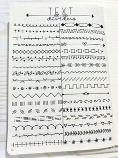 an open notebook with lots of different hand drawn designs