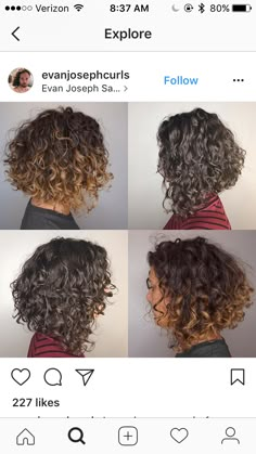 Nailed it 👌😍 getting a very similar look tomorrow, just a lighter color at the bottom ✨ Long Face Hairstyles, Hair Upstyles, Haircut Curly, Grey Ombre