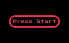 a red and black button that says press start