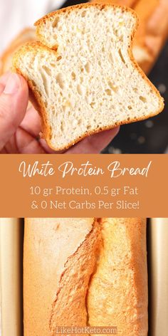 a loaf of white protein bread is shown with the text, what protein bread?