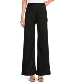 From COREY LYNN CALTER&#x2C; this pant features:Stretch woven fabrication Flare leg silhouette High riseSide welt pocketsFully lined Straight hemline Concealed side zipper closureApprox. 31" inseam  Viscose/elasticHand wash Imported. Flare Leg Pants, Dillard's, We Wear, Side Zipper, Work Wear, Zipper, Clothes For Women, Pants, Fabric