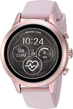 Heart rate tracking, smartphone notifications, NFC payments, GPS, rapid charging, touchscreen functionality, microphone and Google Assistant, music storage & controls, customizable watch faces, custom goal & alarm settings, multiple time zones Rapid charger included; estimated 24 hour battery life, based on usage; imported; swimproof Case size: 41mm; Band size: 18mm. Built-In fitness tracking Powered with Wear OS by Google; compatible with Android OS 4.4+ (excluding Go edition) and iOS 9.3+ Music Storage, Best Smart Watches, Smartwatch Women, Crystal Watches, Track Workout, Rose Gold Case