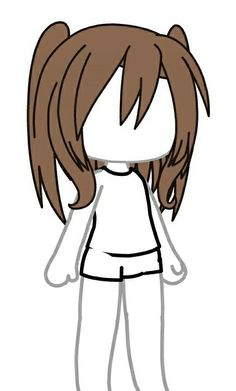 Gacha Base Hair, Gacha Hair Base, Gacha Characters, Body Base Drawing, Normal Hair