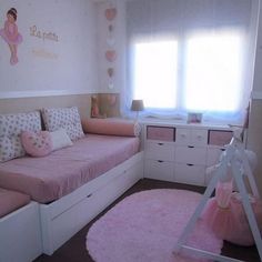 51 Cute Girls Bedroom Ideas for Small Rooms - Matchness.com Window Covering Ideas, Small Room Girl, Drawers Ideas, Girls Bedroom Paint, Bedroom Ideas For Small Rooms, Teen Girl Bedroom, Window Covering