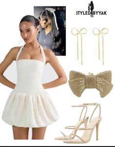 Birthday After Party Outfit, White Easter Outfits For Women, White Dress Outfit Shoes, Promotion Outfits 8th Grade, Birthday Outfit Sweet 16, 18th Birthday Dinner Outfit, Birthday Dress Ideas For Women Indian, Sweet 16 Court Dresses, Sweet 16 Guest Outfit