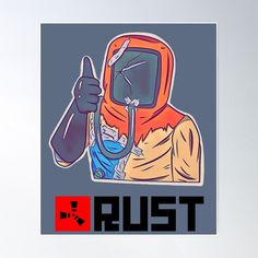 High-quality posters to hang in dorms, bedrooms or offices. Multiple sizes are available. Printed on 185gsm semi gloss poster paper. Additional sizes are available. Rust Game, Game Of Survival, Hazmat Suit, Game Poster, Gaming Merch, Sale Poster, Rust, Poster Prints, Art Print