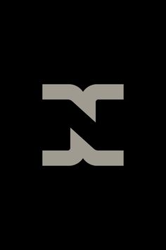 the letter n is made up of two letters, one black and one white with grey accents