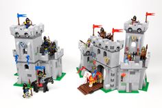 two legos made to look like medieval castles