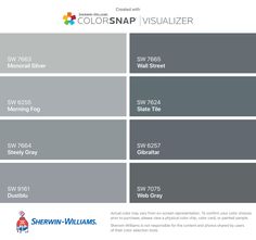 the color scheme for colorsnap visualizer, which includes grays and browns