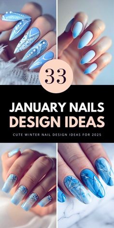 Try black nails with French tip accents this January. This chic design blends classic French tips with bold black polish, creating a modern and stylish look. Great for those who love edgy yet elegant nail art. Save to your "Chic Nail Designs" board and explore more in the article.