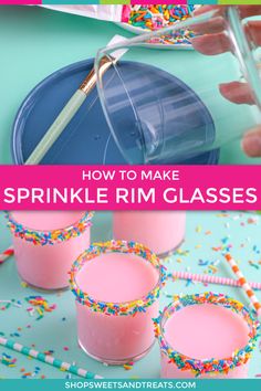 how to make sprinkle rim glasses