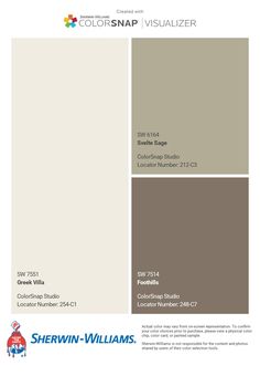 the color scheme for sherylin williams's new paint palette, which is available in