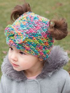 https://www.anniescatalog.com/detail.html?prod_id=135348 Messy Bun & Pigtail Knit Hat Annie's Signature Designs Hat Knit Pattern, Knitted Ponytail Hat, Crochet Hat Ideas, Beanie Design, Crochet Wig, Loom Knitting Projects, Ponytail Beanie, A Messy Bun, Messy Bun Hat