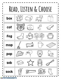 the worksheet for reading and writing words with pictures on it, including an image of