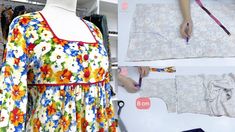 the sewing process shows how to make a dress