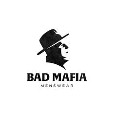 the logo for bad mafia menswear, which features a man with a hat and