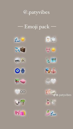 the emoj pack includes icons, symbols and other items for each type of item