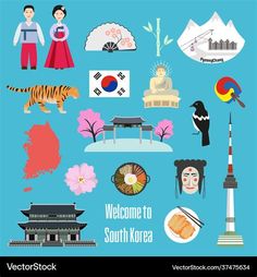 an image of south korea travel poster