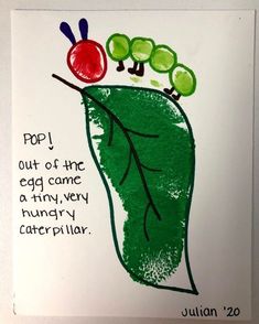 the very hungry caterpillar is drawn on paper