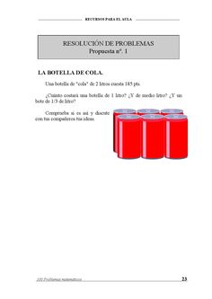 an image of three red cans with the words resolution de problemes written in spanish