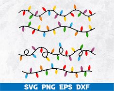 christmas lights svg clipart with the text svg png eps dxf