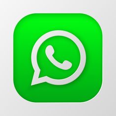 the whatsapp icon is green and white with a phone in it's center