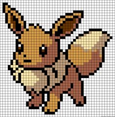 a pixellated image of a pokemon character in the form of a cross stitch pattern