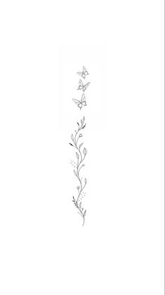 a black and white drawing of flowers on a white background