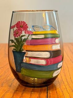 Rose Painted Wine Glasses, Fall Wine Glasses, Ceramic Cafe, Autumn Wine, Wine Book, Glass Book