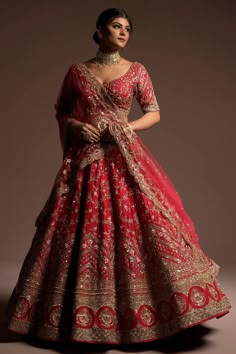 Red Lehenga Choli, Bridal Lehenga Online, Indian Wedding Gowns