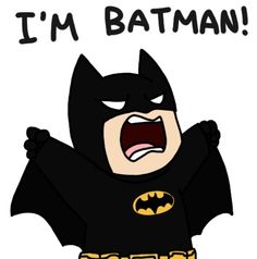 an angry batman with the words i'm batman on it