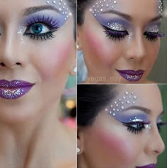 Carnival Makeup Inspiration Fairy Fantasy Makeup, Extreme Make-up, Fairy Make-up, Fantasy Make-up, Make Carnaval, Halloweenský Makeup, Mekap Mata