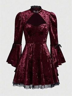 Great shopping ideas for Victorian Style Velvet Lace Flowy Dress Goth Steampunk Gothic Witch Vampire Gown, Womens Dresses Vampire Outfits Aesthetic, Queen Of Hearts Character, Uv Outfit, Vampire Gown, Last Minute Halloween Costumes Ideas, Halloween Costumes Ideas For Women, Vampire Outfits, Creative Halloween Costumes For Women, Halloween Costumes Women Creative