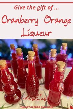 give the gift of cranberry orange liqueur for christmas or any special occasion