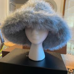 New Faux Fur Bucket Hats In Os Light Blue And The Other One Is Hot Pink $20 Each Custom Fitted Hats, Fur Bucket, Faux Fur Bucket Hat, Fur Hats, Fur Hat, Bucket Hats, New Wardrobe, Fitted Hats, Pink Blue