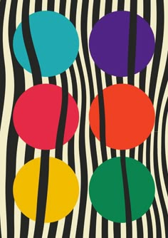 an image of abstract art with stripes and circles