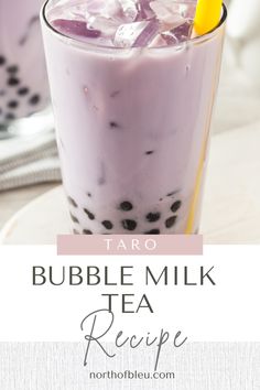 Milk Tea Recipe No Boba, Taro Boba Tea Recipe, How To Make Taro Boba Tea, Taro Powder Recipes, How To Make Taro Milk Tea, Taro Bubble Tea Recipe, Taro Drink Recipe, Taro Milk Tea Boba