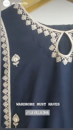 Muse Luxe, Pakistani Clothes, Pakistani Wedding Dress, Embroidered Designs, Embroidery Neck Designs, Hand Embroidery Flowers, Embroidery Designs Fashion, Simple Embroidery, Designs For Dresses