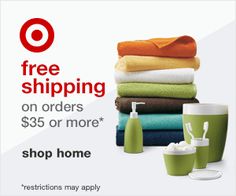 an ad for the target store with towels and cups