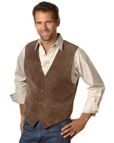 Scully Suede Leather Vest, Espresso Lambskin Leather Blazer, Mens Dress Vests, Western Vest, Tuxedo Vest, Brown Vest, Suede Vest, Leather Outerwear, Mens Fashion Rugged, Men Suede