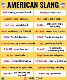 an american language poster with words and pictures