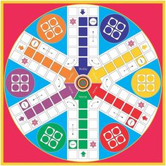 a colorful board game with many different colors