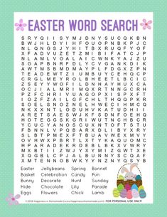 an easter word search for kids