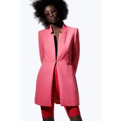 Nwt Zara Inverted Lapel Blazer Beautiful Pink Blazer Jacket. One Hidden Hook Closure, Fully Lined. New With Tags Size Xl B93 Spring Formal Structured Outerwear, Structured Formal Spring Outerwear, Structured Spring Formal Outerwear, Structured Spring Outerwear For Formal Occasions, Structured Spring Outerwear For Work, Structured Spring Workwear Outerwear, Fitted Structured Spring Outerwear, Zara Spring Outerwear For Office, Zara Spring Office Outerwear