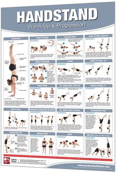 a poster with instructions on how to do handstand