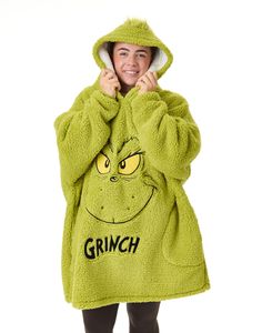 Grinch Design, Der Grinch, Adult Blanket, Oversized Blanket, Sherpa Hoodie, Blanket Hoodie, Hoodie Green, Cozy Night, Warm Hug