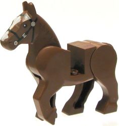 a toy horse is shown on a white background