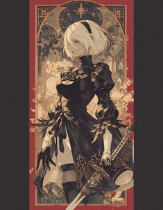 Nier Automata 2, Nier Reincarnation, Nier 2b, Nier Replicant, Drawings Inspo, Harley Quinn Artwork